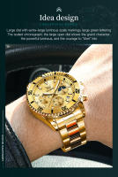 Reloj De Hombre OLEVS Luuminous Business Fashion Luxurio Con Fase Lunar Y Fecha Resistente Al Agua De Acero Inoxidable Y Manos Luminosas Reloj De Cuarzo - details 1