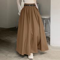 ZANZEA Jupe De Cintura Alta Para Mujer Estilo Coreano Plisado Swing Vintage Moda Primavera Escritorio Falda Larga Suave Sólida A-Line - details 8