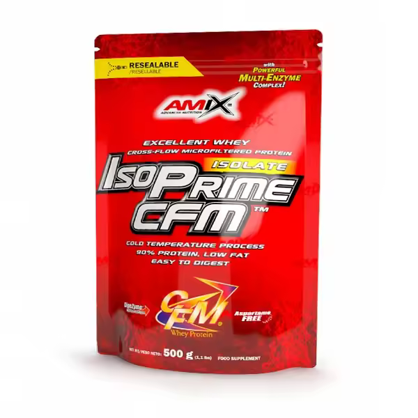 Amix Isoprime CFM Isolate x 500 g - Proteína Isolate con enzimas digestivas - Alta asimilación - 1