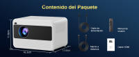 Proyector Portatil, Proyector 1080P Nativo con WiFi y Bluetooth, 16000 Lúmenes Proyectores Cine en Casa Soporte Zoom Eléctrico Enfoque para iOS y Android HDMI/USB/TV Stick/PS5/Laptop - details 7