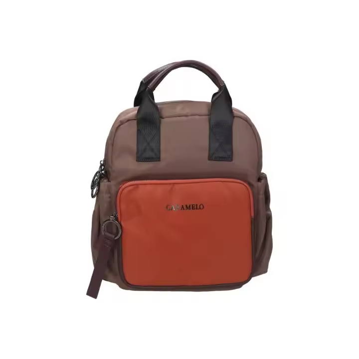 CARAMELO | Mochila Caramelo para Mujer – Mochila Casual en Color Marrón y Camel – Mochila con Cremallera – Varios Departamentos – Espaciosa – Tendencia – Moda – Cómoda – Modelo 50531.2 - 1