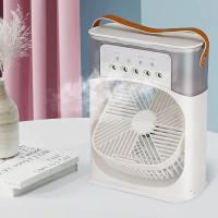 Ventilador de aire acondicionado portátil, minienfriador de aire evaporativo, con luces Led de 7 colores, temporizador de 1/2/3 horas, 3 velocidades de viento. - details 1