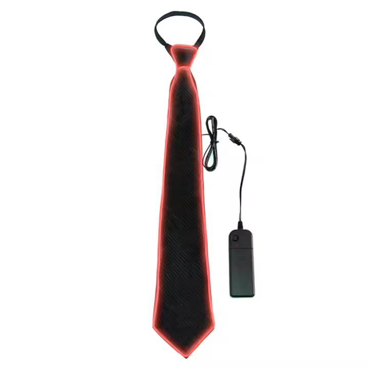 Corbatas luminosas hilo de neón Luminosos Fluorescentes  Luminous tie   Corbata luminosa para fiestas - 1