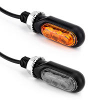 Luz De Señalización LED Mini Para Motocicleta Ambar Fluyendo Direccional Intermitente Para Cafe Racer - details 2