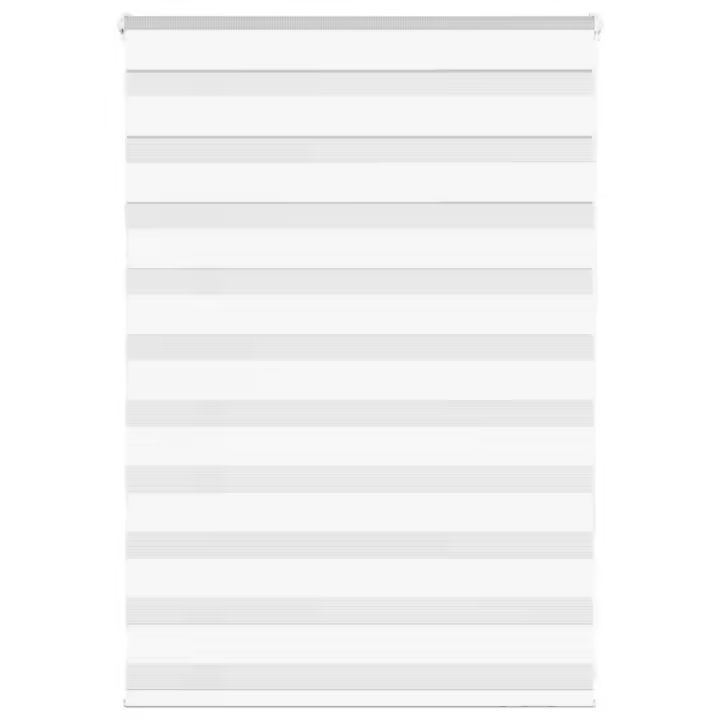 vidaXL Estor cebra blanco 115x100 cm tejido ancho 110,9 cm poliéster - 1