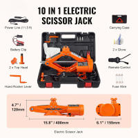 gato eléctrico para coche, 3 toneladas/6600 lbs, 12V, gato de tijera eléctrico, gato portátil para coche para SUV, camión, sedán, reemplazo de cambio de neumáticos - details 6
