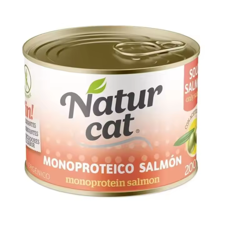 Naturcat Monoproteico Latas para gatitos - 6 Unidades x 200gr - Alimento Húmedo para Gatos - 1