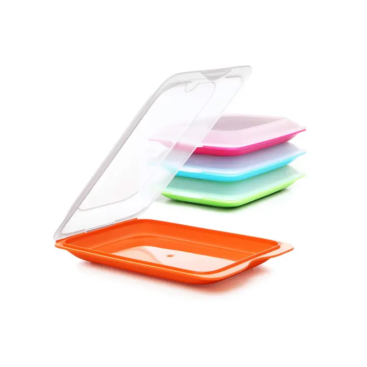 Set de 4/6 Unidades Porta Embutidos y Alimento Fresh, Libre de BPA, Reutilizables, Apilables, Apto Lavavajillas y Microondas - 1