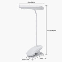 Lámpara De Escritorio Recargable USB Con Clip Y Luz Nocturna Para Dormitorio Estudio Lectura Oficina 360° Flexible - details 1