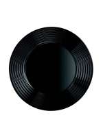STARLEY - Set de 12 piezas - Elegante juego de platos negros: Plato hondo 23,5 cm, Plato llano 25 cm y Plato de postre 19 cm. ¡Estilo y calidad para tu mesa! - details 4
