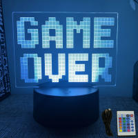 Lámpara De Noche LED NEON GAMER 3D Iluminación RGB Para Habitación De Juegos Decoración De Pared Luz De Mesa Personalizada Para Niños - details 28