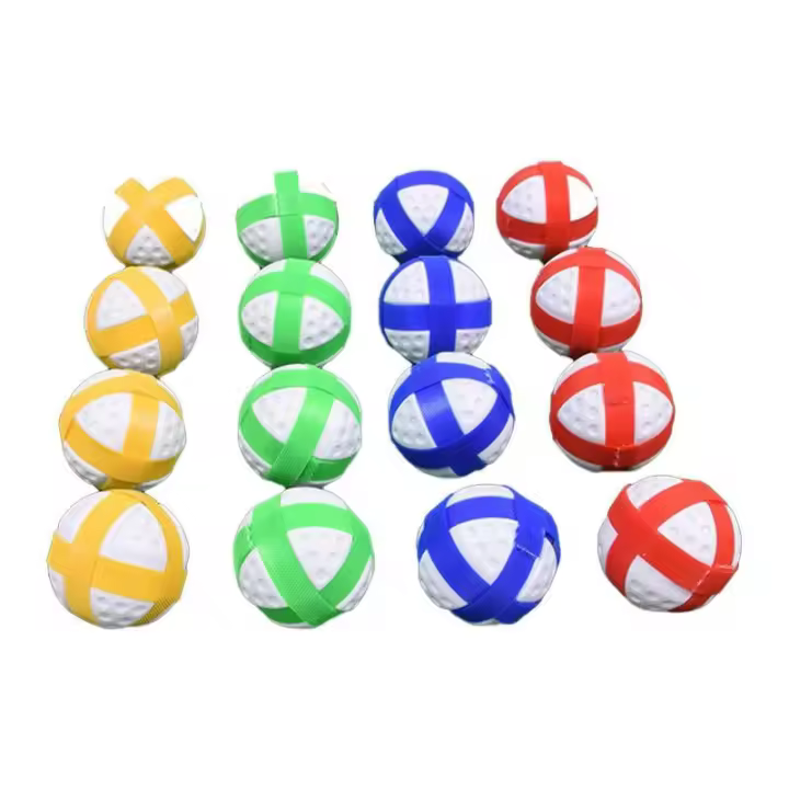 16Pcs Bolas De Golf Adhesivas Con Gancho Y Bucle Accesorios Deportivos Para Adultos Juegos De Fiesta Interior Exterior Bolas Ligeras Para Telas Y Tableros Portátiles - 1