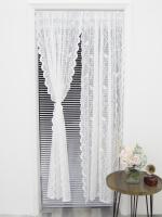 Conjunto De Cortinas De Encaje Transparente Birds En Color Beige Para Sala De Estar Puerta Francesa Estilo Paisajista Ligero - details 0