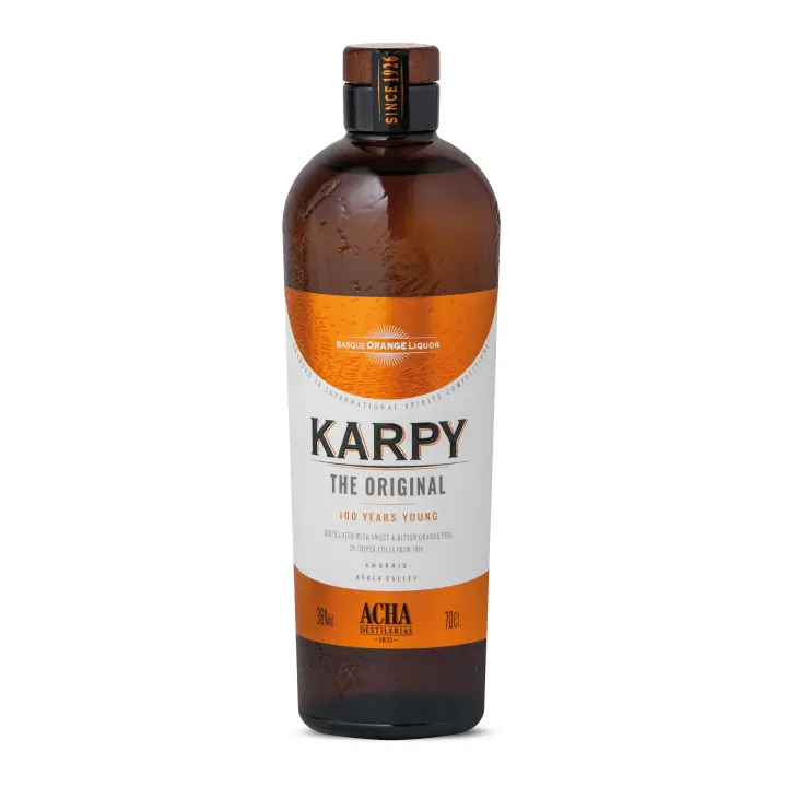 Destileria Acha  - Karpy Naranja Licor - Botella de 700 ml - 1