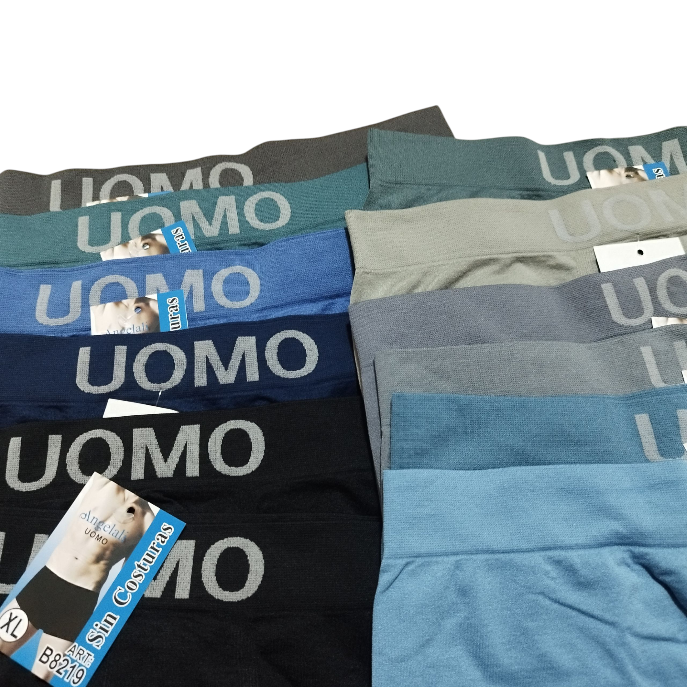 Liababylove, pack 12 Calzoncillos Licra Sin Costuras Boxer Hombre Suaves, Elásticos y Cómodos - Colección UOMO