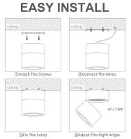 Lámpara De Techo LED Plegable Spots Para Decoración De Habitaciones Y Pasillos Fuente De Luz LED Material De Aluminio - details 12