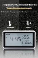 Estación Meteorológica Electrónica Deli Con Termómetro Y Higrómetro Precisión Alta Para Interior Con Reloj Y Control De Temperatura - details 1