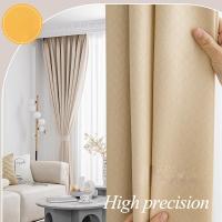 Cortinas De Color Sólido Negro Completo Para Dormitorio Y Sala De Estar Resistente a La Luz Telas De Cortina Anti-luz Clásicas De Poliéster 100% - details 3
