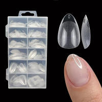 240Pcs/Box Dedales De Uñas Postizas Almendradas MITAD Mate XXS Cubierta Total Gel Suave Falsas Uñas Artificiales Extensión Ideal Para Cama De Uñas Extra Corta - details 1