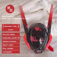 Máscara De Cosplay Punk Cyberpop Con Luz Y Pantalla De Subtítulos Rolling Mecha Soldado Tecnología Control Por App Regalo De Navidad Para Hombres Y Mujeres - details 33