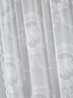Panel De Cortina Transparente Blanca Con Diseño Floral Para Patio Y Jardín Cortina De Encaje Lace Para Decoración De Pícnic Con Bolsa De Rodillo - details 7