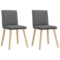 vidaXL Sillas de comedor 2 unidades tela en color Marrón oscuro/Azul vaquero/Gris claro y más | cómodas modernas ergonómicas para comedor cocina salón hogar - details 8