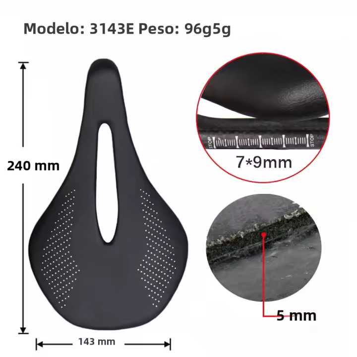 Sillín De Bicicleta ELITA ONE Carbono Para MTB Y Carreras De Carretera Cojín Suave De Asiento Compatible Con Bicis De Montaña - 1