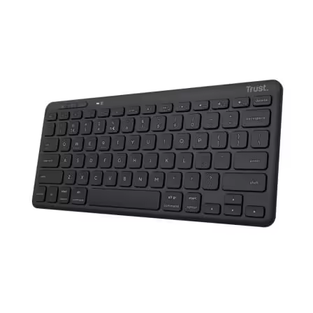 Trust - Teclado Inalámbrico Trust Lyra - Sostenible - Reciclado - Baterías Recargables - Compatible con Varios Dispositivos - Compacto - 1