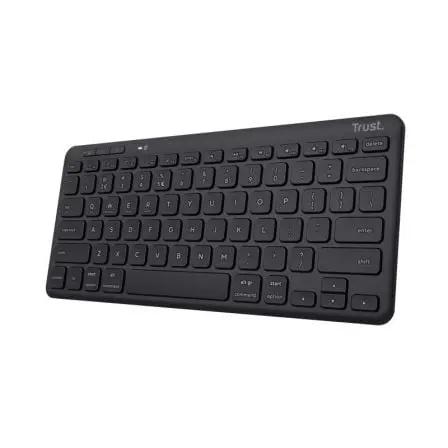 Trust - Teclado Inalámbrico Trust Lyra - Sostenible - Reciclado - Baterías Recargables - Compatible con Varios Dispositivos - Compacto - 1