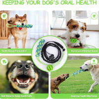 Juguete Interactivo Para Perros Juego De Tirar Y Retener Bola Colgante Con Correa De Malla Para Limpieza De Dientes Y Divertido Para Interior Y Exterior - details 3