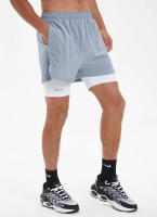 Shorts De Entrenamiento Para Hombre 2 En 1 Con Bolsillos Sudadera Secado Rápido Transpirable Para Correr Maratón Y Fitness - details 29