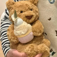 Muñeco De Peluche Jelly Cat 28cm Hug Cake Bartholomew Oso Con Gato Y Perro Juguete Interactivo Oso Teddy Regalo De Vacaciones Lindo Y Suave Para Niños - details 0