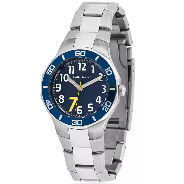 Time Force Tf3386b03m Cristiano Ronaldo Reloj Para Para Mujer Color Plateado - 1