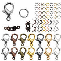 Kit De 80 Piezas De Hebilla De Langosta De Aleación De Latón Hipoalergénica Para Pulseras Y Collares DIY De Joyería Conector De Anillo Saltarín - details 9
