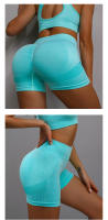 Shorts De Cintura Alta Sin Costuras Para Mujer Estilo Deportivo Y Yoga Secado Rápido Elevación De Glúteos Para Running Y Fitness - details 7