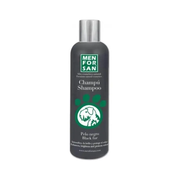 Menforsan Champú para Perros Negros Intensificador de Color con Colágeno 300 Ml - 1