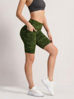 Shorts De Cintura Alta 2XXL Para Mujer En 16 Colores Estilo Fitness Con Bolsillos Y Compresión Ropa Deportiva Casual De Verano Nylon - details 45