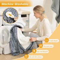 Edredón Eléctrico De 130*150Cm/50*60Inch Con Estampado De Rayas Flannel 6 Niveles De Ajuste De Temperatura Y 5 Niveles De Despido Automático Lavable - details 3