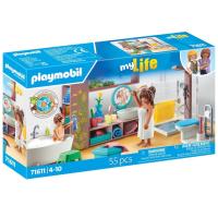 Playmobil my life 71611 moderno cuarto de baño de casa, bathroom mylife house, con dos muñecos, ducha, bañera, wc, toallas, secador y muchos accesorios - details 0