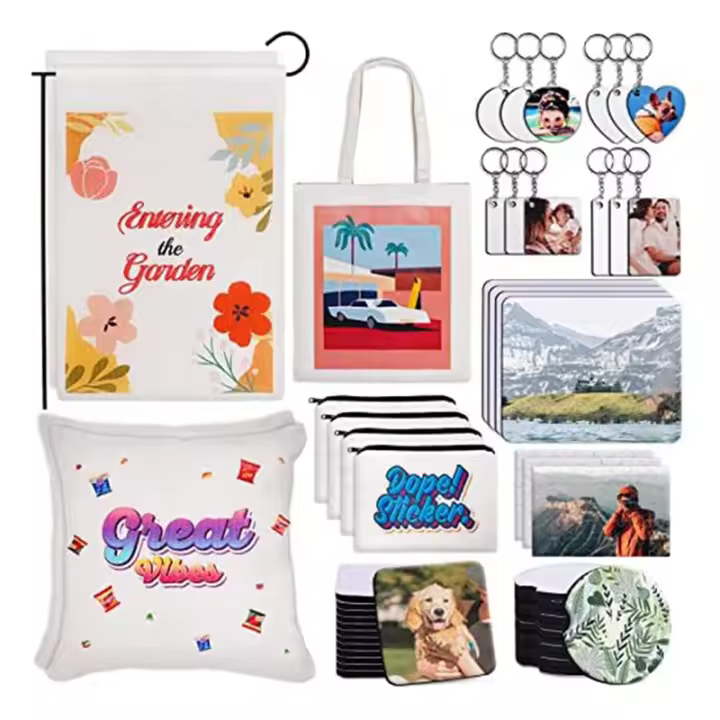 Llasas de Sublimación DIY 76Pcs con Cadena de Metal Productos para Diseño Personalizado y Regalos Material de MDF Peligro Normal Producto de Belleza - 1
