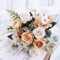 Ramo De Flores Artificiales De Seda Para Boda Navidad Artesanía Coronel De Hojas Decoración De Hogar Accesorios Para Novia Peonía Hidranegra Para Scrapbooking - details 6