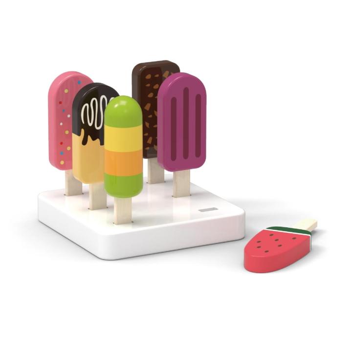 Conjunto De 6 Suportes De Madeira Para Gelados Viga