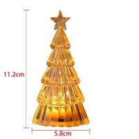 Luz De Noche Luminosa De Árbol De Navidad Cristal Con LED Vela Electrónica Decoración De Escritorio Estilo Moderno Material Plástico - details 4