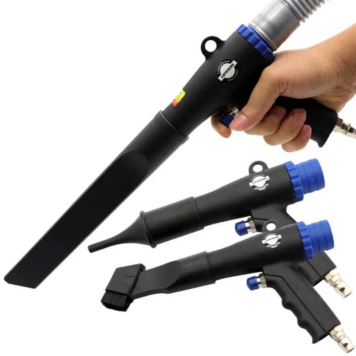 HIFESON Gun De Aire Pneumático Dual Uso Para Aspiración Y Eliminación De Polvo Con 3 Piezas De Boquillas Herramienta Para DIY En El Hogar - 1