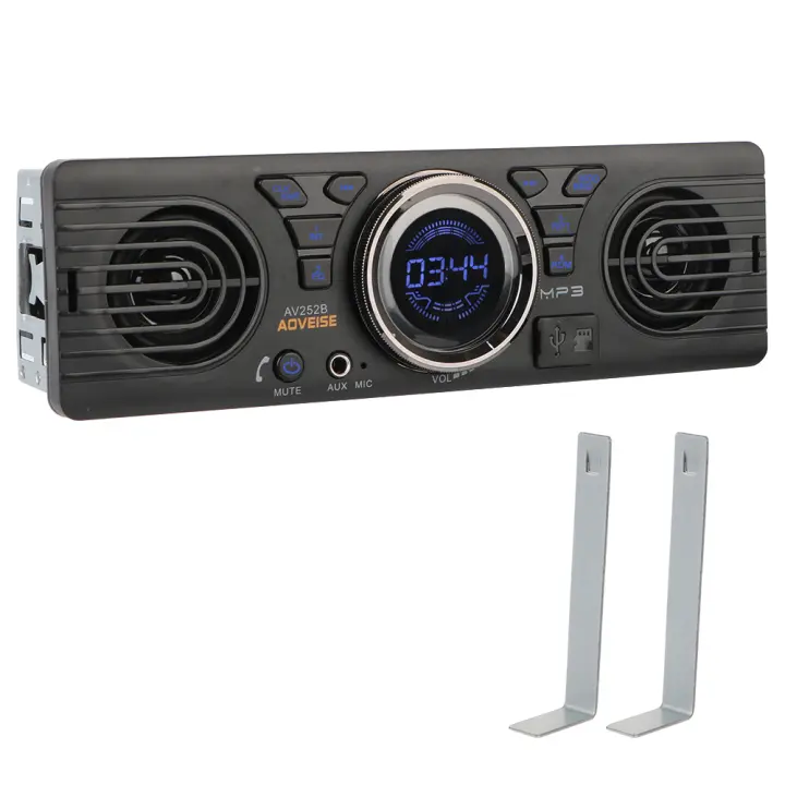 Reproductor Multimedia Para Coche Con 2 Altavoces Entrada AUX FM Audio MP3 Reloj Digital Carga De Teléfono USB TF Bluetooth Hands-free 1 Din - 1