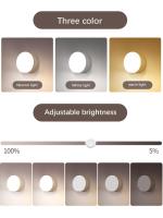 Lámpara Nocturna Redonda Mini LED Dimmable Para Armario Cocina Escalera Iluminación Inalámbrica Para Armario Luz De Alcova - details 2