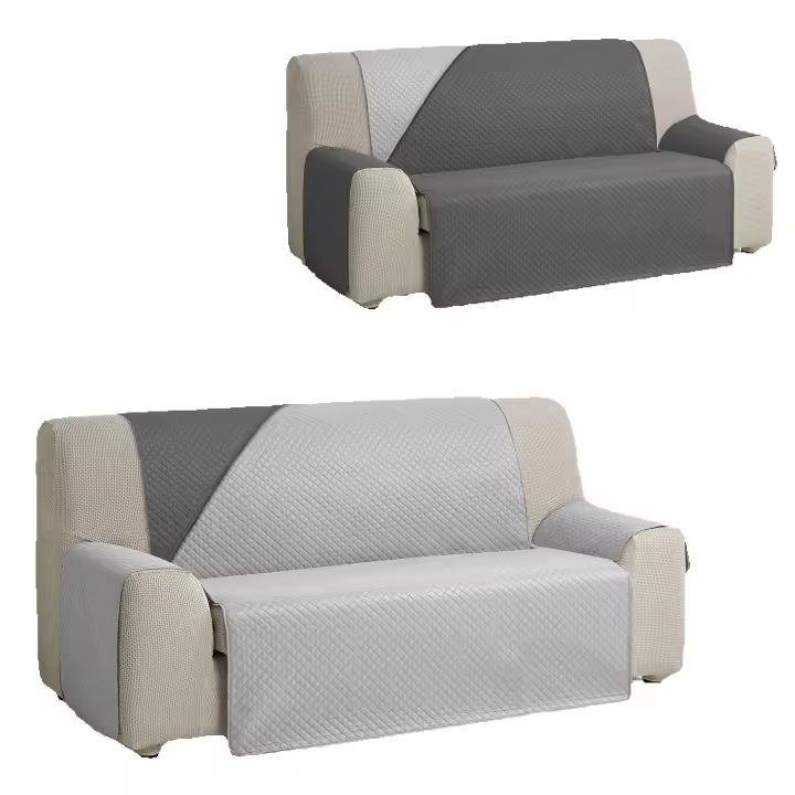 VALENTIA HOME Valentia Home - Funda Cubre Sofá Acolchada Reversible Rombo Bicolor para 1 a 4 Plazas - 13 Combinaciones de Colores - 1