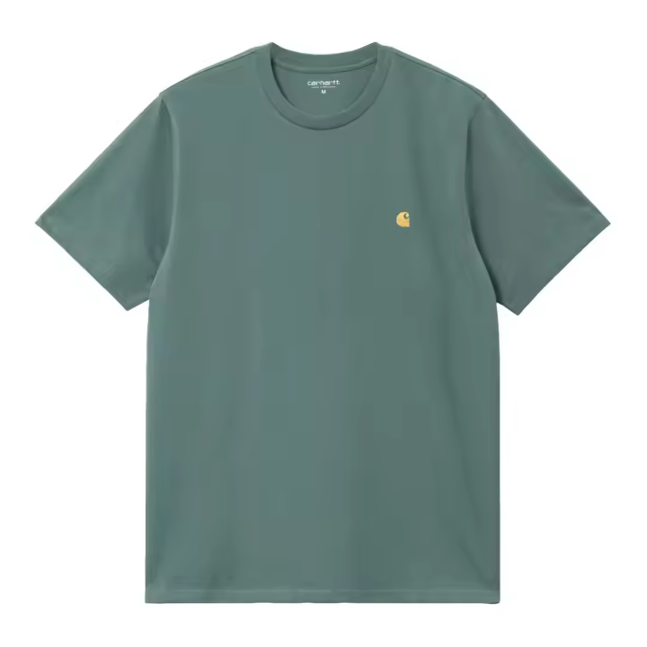 Camiseta Carhartt Verde S/S Chase T-Shirt Silver Pine Ajuste Holgado - 1