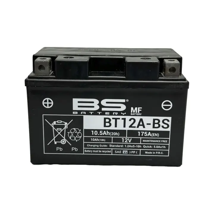 Bateria de moto bs battery BT12A-BS, equivale a YT12A-BS - 1