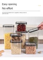 Juego De 5 Jars De Almacenamiento De Alimentos Sellados En Plástico Transparente Organizador De Cocina Multigrano Piletas Pilaables Resistentes Al Calor Y La Humedad Para Granos Secos Y Alimentos - details 7